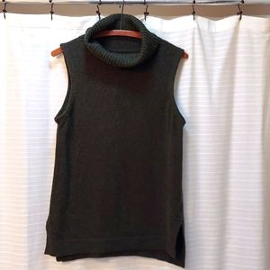 NWT J.Crew sz M moss rolled turtleneck sleeveless